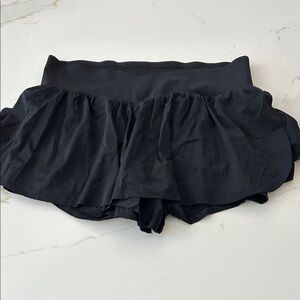 Katie J NYC Black Ruffle Skorts